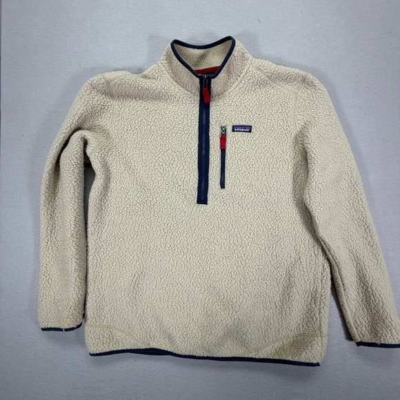 Patagonia Other - Patagonia Fleece Pullover Mens XL Cream Excellent Los Gatos Quarter Zip Sherpa